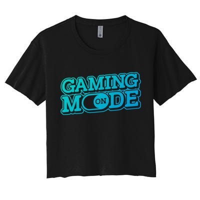 Gaming Mode On Nerd Video Games Geek Video Games Great Gift Crop Top
