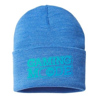 Gaming Mode On Nerd Video Games Geek Video Games Great Gift Sustainable Knit Beanie