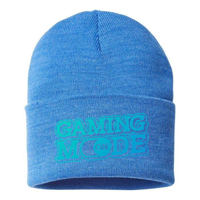 Gaming Mode On Nerd Video Games Geek Video Games Great Gift Sustainable Knit Beanie