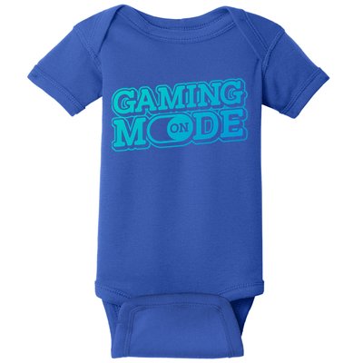 Gaming Mode On Nerd Video Games Geek Video Games Great Gift Baby Bodysuit