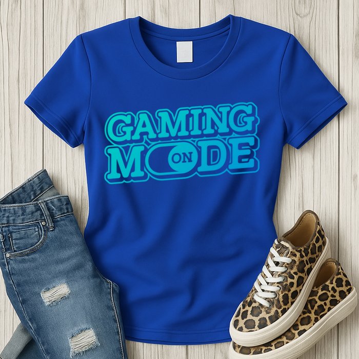 Gaming Mode On Nerd Video Games Geek Video Games Great Gift Womens T-Shirt