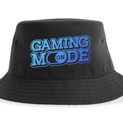Gaming Mode On Nerd Video Games Geek Video Games Great Gift Sustainable Bucket Hat