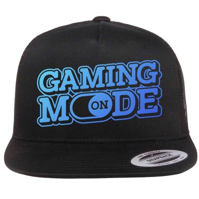 Gaming Mode On Nerd Video Games Geek Video Games Great Gift Flatbill Hat