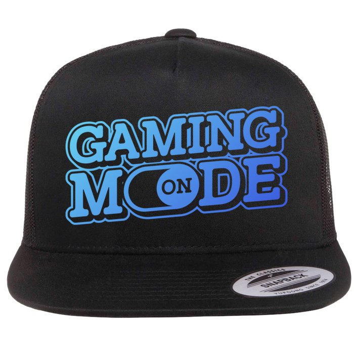 Gaming Mode On Nerd Video Games Geek Video Games Great Gift Flatbill Hat