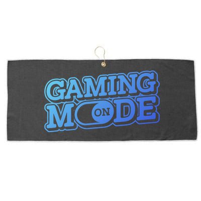 Gaming Mode On Nerd Video Games Geek Video Games Great Gift Large Microfiber Waffle Golf Towel