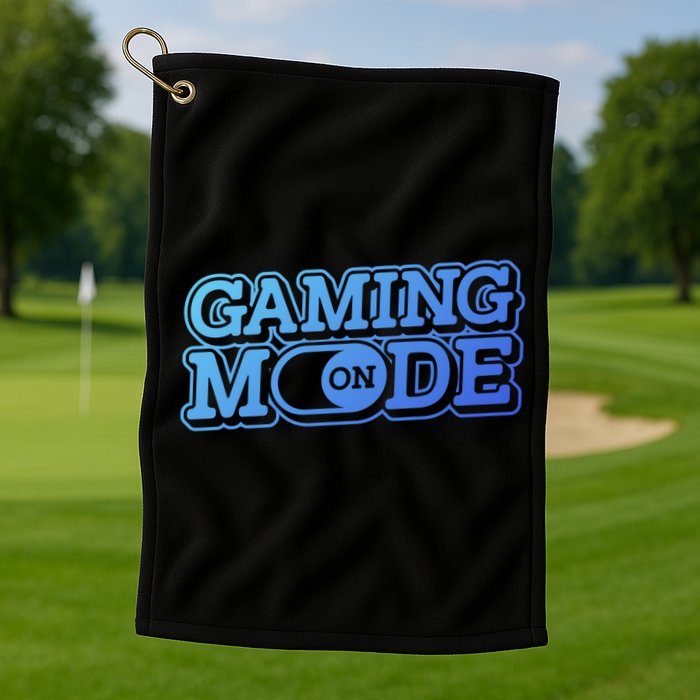 Gaming Mode On Nerd Video Games Geek Video Games Great Gift Golf Towel