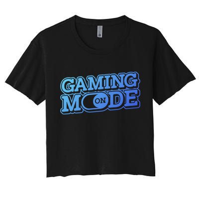 Gaming Mode On Nerd Video Games Geek Video Games Great Gift Crop Top