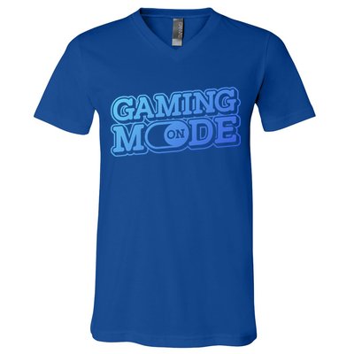 Gaming Mode On Nerd Video Games Geek Video Games Great Gift V-Neck T-Shirt