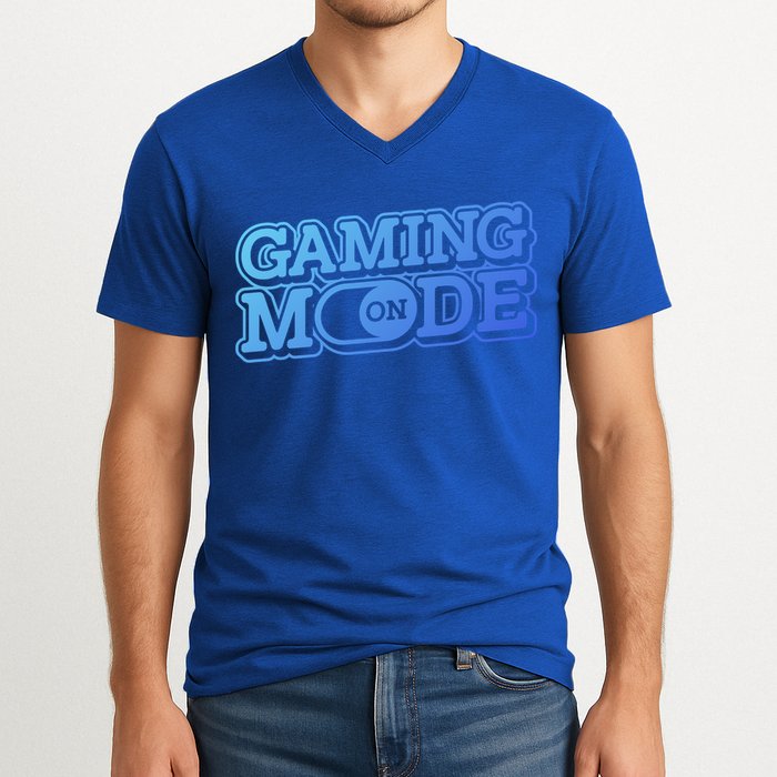 Gaming Mode On Nerd Video Games Geek Video Games Great Gift V-Neck T-Shirt