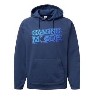 Gaming Mode On Nerd Video Games Geek Video Games Great Gift Performance Fleece Hoodie