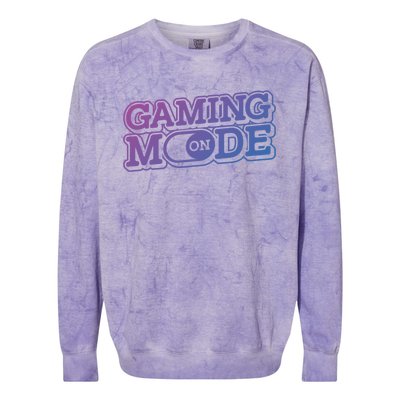 Gaming Mode On Nerd Video Games Geek Video Games Great Gift Colorblast Crewneck Sweatshirt