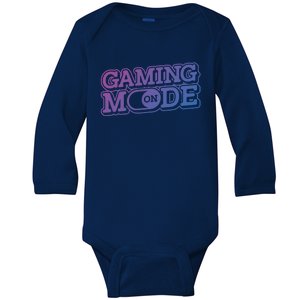 Gaming Mode On Nerd Video Games Geek Video Games Great Gift Baby Long Sleeve Bodysuit