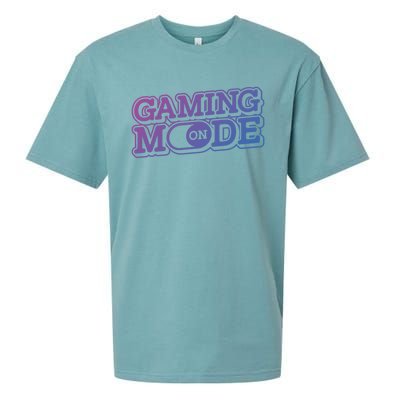 Gaming Mode On Nerd Video Games Geek Video Games Great Gift Sueded Cloud Jersey T-Shirt