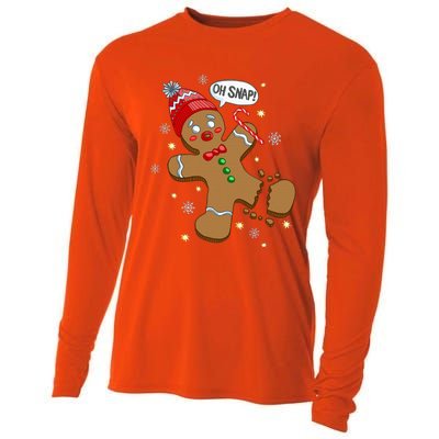 Gingerbread Man Oh Snap Christmas Cooling Performance Long Sleeve Crew