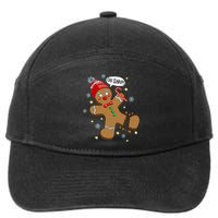 Gingerbread Man Oh Snap Christmas 7-Panel Snapback Hat