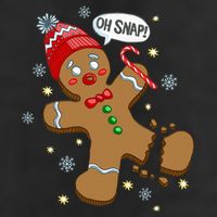 Gingerbread Man Oh Snap Christmas Adult Drive Performance Visor