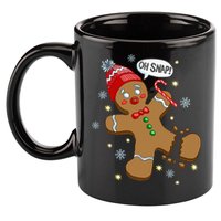 Gingerbread Man Oh Snap Christmas 11oz C Handle Ceramic Mug