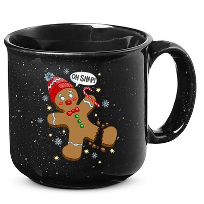 Gingerbread Man Oh Snap Christmas 15oz Campfire Ceramic Mug