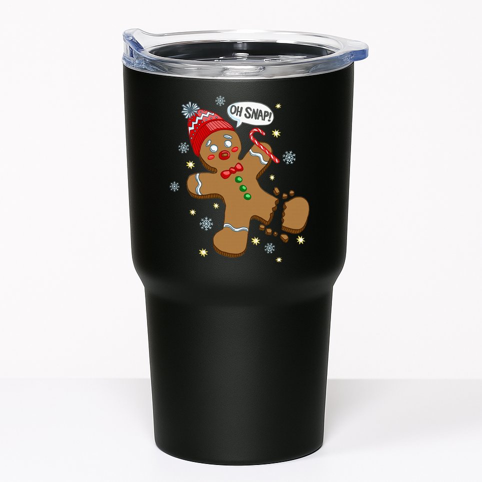 Gingerbread Man Oh Snap Christmas Tumbler