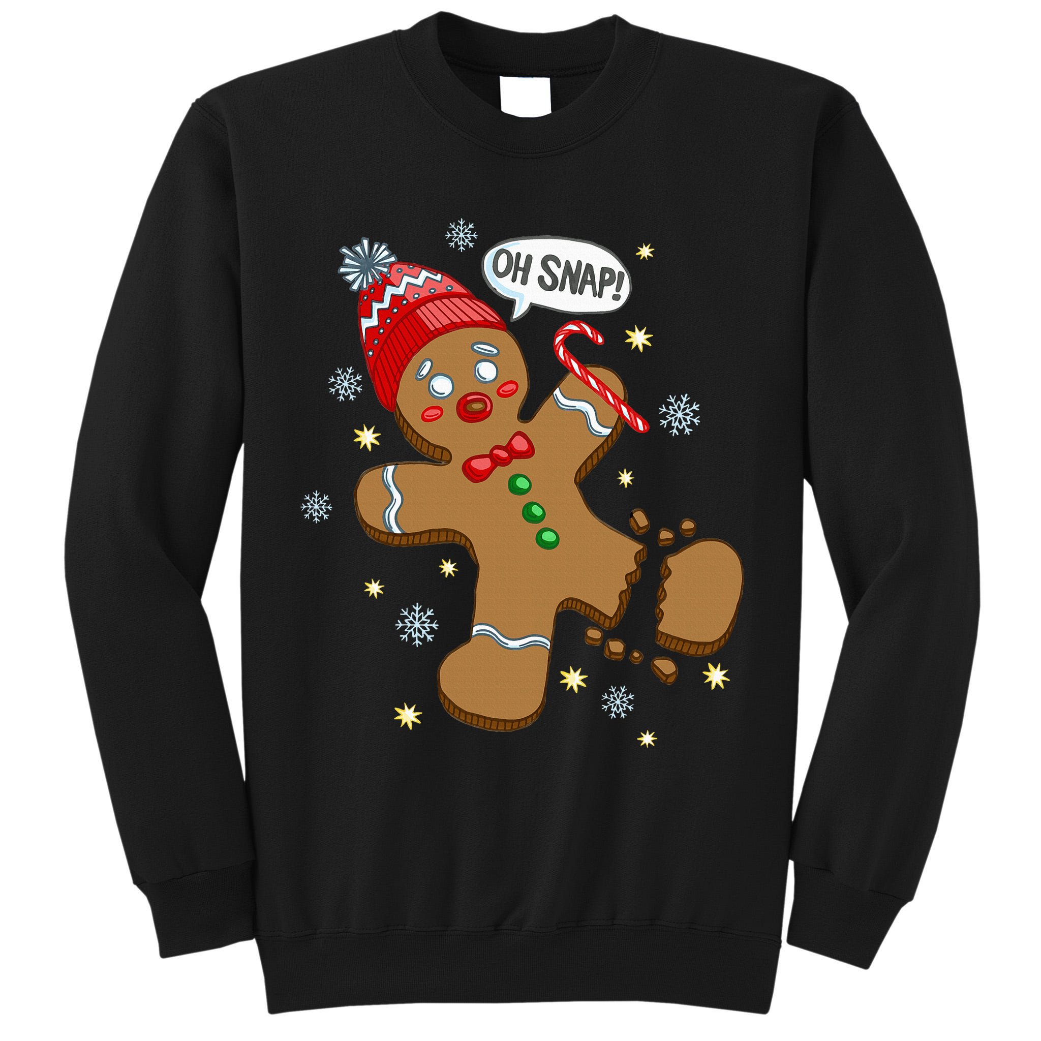 Gingerbread Man Oh Snap Christmas Tall Sweatshirt