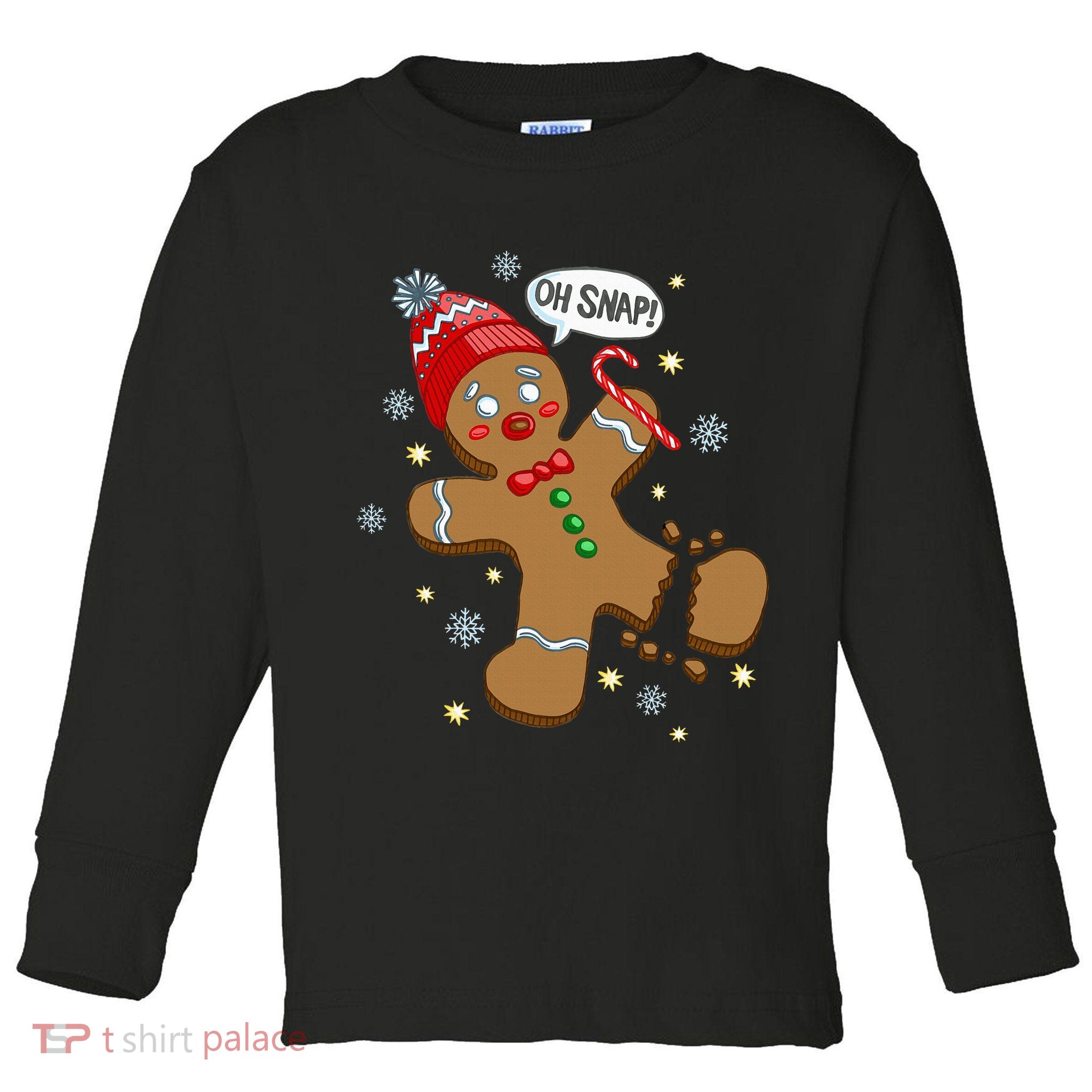 Gingerbread Man Oh Snap Christmas Toddler Long Sleeve Shirt