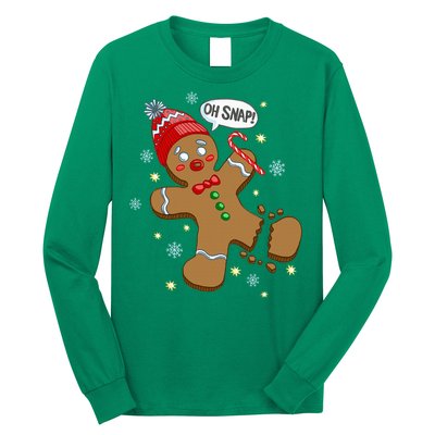 Gingerbread Man Oh Snap Christmas Long Sleeve Shirt