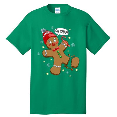 Gingerbread Man Oh Snap Christmas Tall T-Shirt