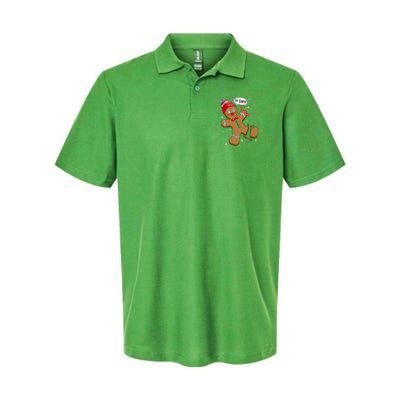 Gingerbread Man Oh Snap Christmas Softstyle Adult Sport Polo