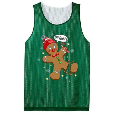 Gingerbread Man Oh Snap Christmas Mesh Reversible Basketball Jersey Tank