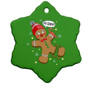 Gingerbread Man Oh Snap Christmas Ceramic Star Ornament