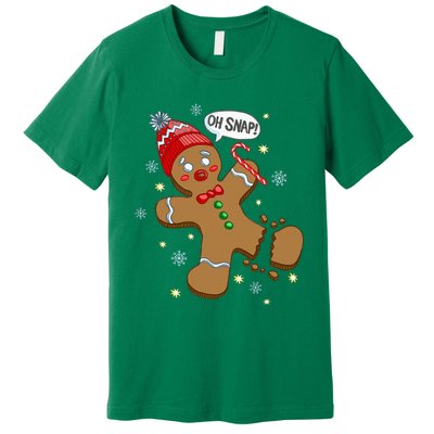 Gingerbread Man Oh Snap Christmas Premium T-Shirt