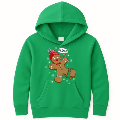 Gingerbread Man Oh Snap Christmas Kids Hoodie