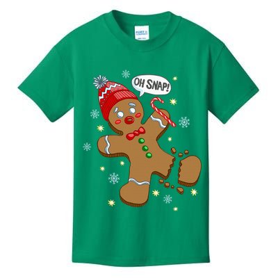 Gingerbread Man Oh Snap Christmas Kids T-Shirt