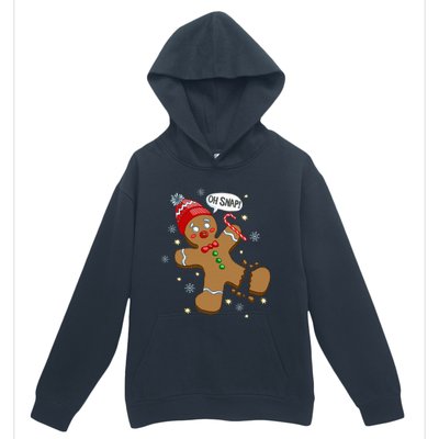 Gingerbread Man Oh Snap Christmas Urban Pullover Hoodie