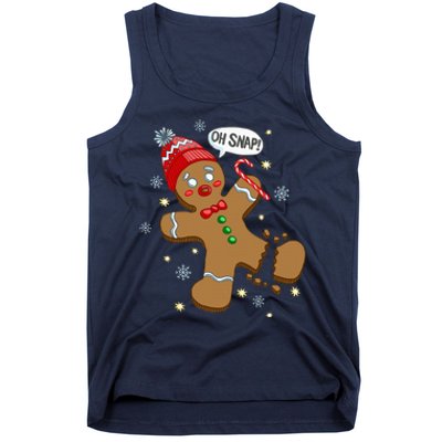 Gingerbread Man Oh Snap Christmas Tank Top