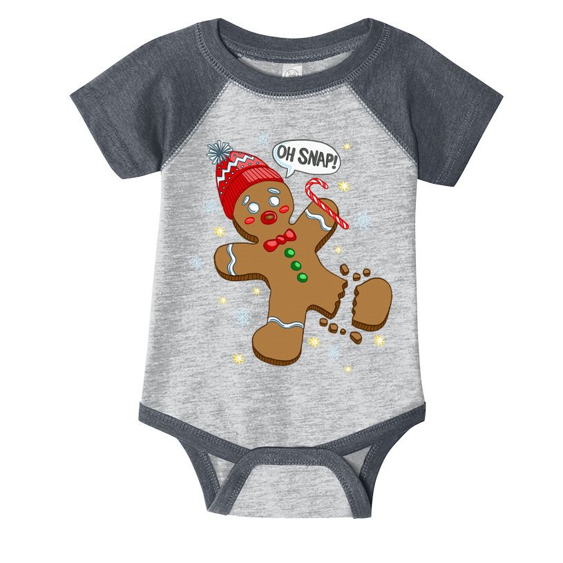 Gingerbread Man Oh Snap Christmas Infant Baby Jersey Bodysuit