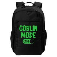 GOBLIN MODE ON funny quotes saying Backpack