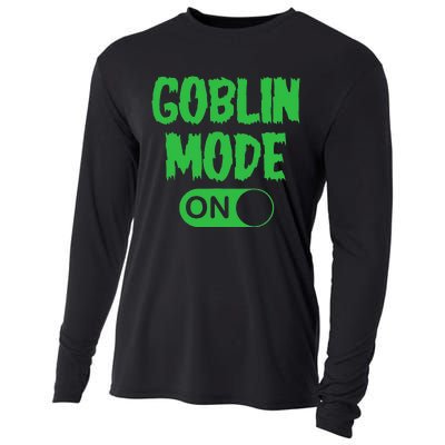 GOBLIN MODE ON funny quotes saying Cooling Performance Long Sleeve Crew