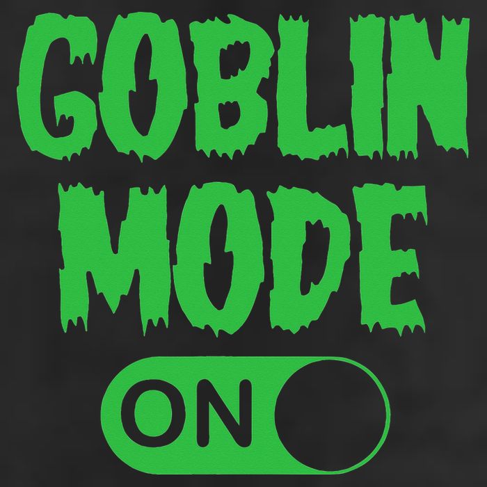 GOBLIN MODE ON funny quotes saying Golf Towel