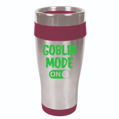 GOBLIN MODE ON funny quotes saying 16oz Travel Tumbler