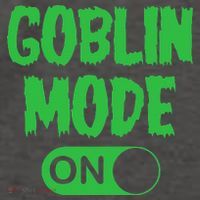 GOBLIN MODE ON funny quotes saying Vector Backpack