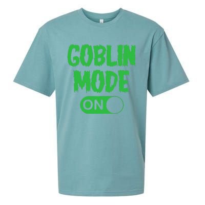 GOBLIN MODE ON funny quotes saying Sueded Cloud Jersey T-Shirt