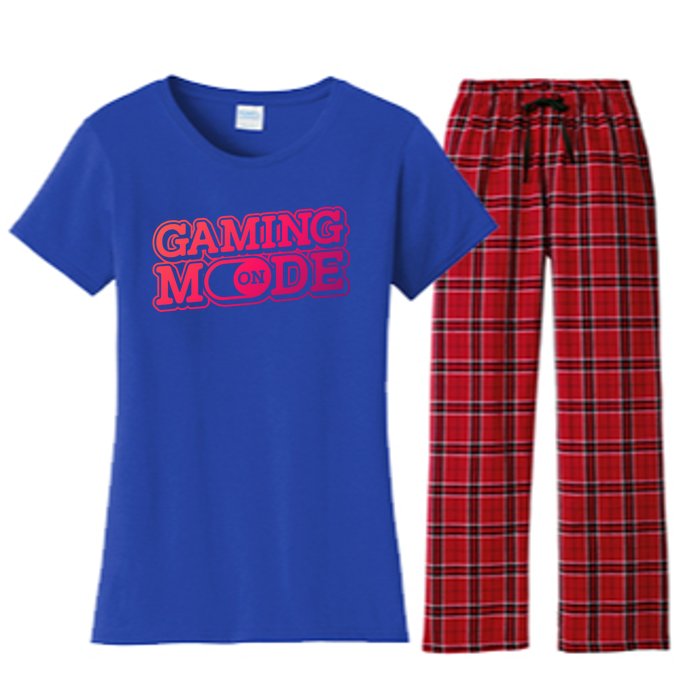 Gaming Mode On Nerd Video Games Geek Video Games Great Gift Women's Flannel Pajama Set