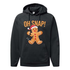 Gingerbread Man Oh Snap Christmas Performance Fleece Hoodie