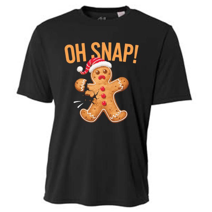 Gingerbread Man Oh Snap Christmas Cooling Performance Crew T-Shirt