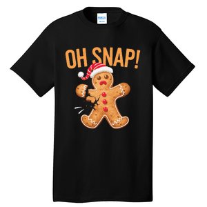 Gingerbread Man Oh Snap Christmas Tall T-Shirt