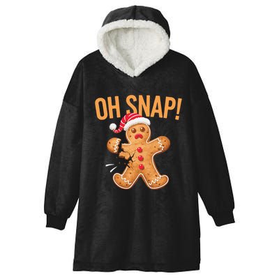 Gingerbread Man Oh Snap Christmas Hooded Wearable Blanket