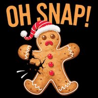 Gingerbread Man Oh Snap Christmas Drawstring Bag