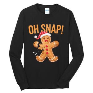 Gingerbread Man Oh Snap Christmas Tall Long Sleeve T-Shirt