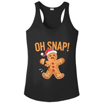 Gingerbread Man Oh Snap Christmas Ladies PosiCharge Competitor Racerback Tank